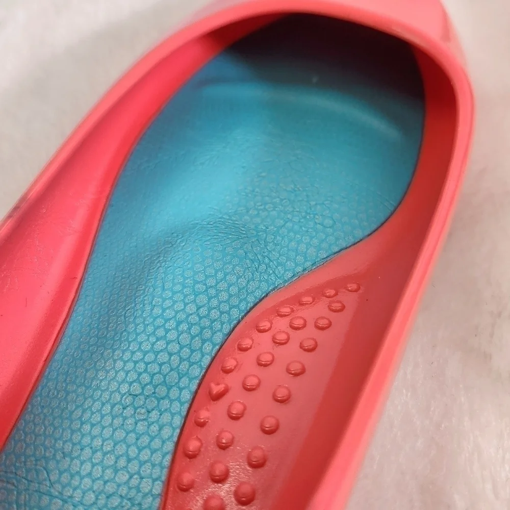 Oka B Taylor Coral Pink Rubber Jelly Ballet Slip On Flats Women Size US 8 EU 38 - Picture 10 of 14
